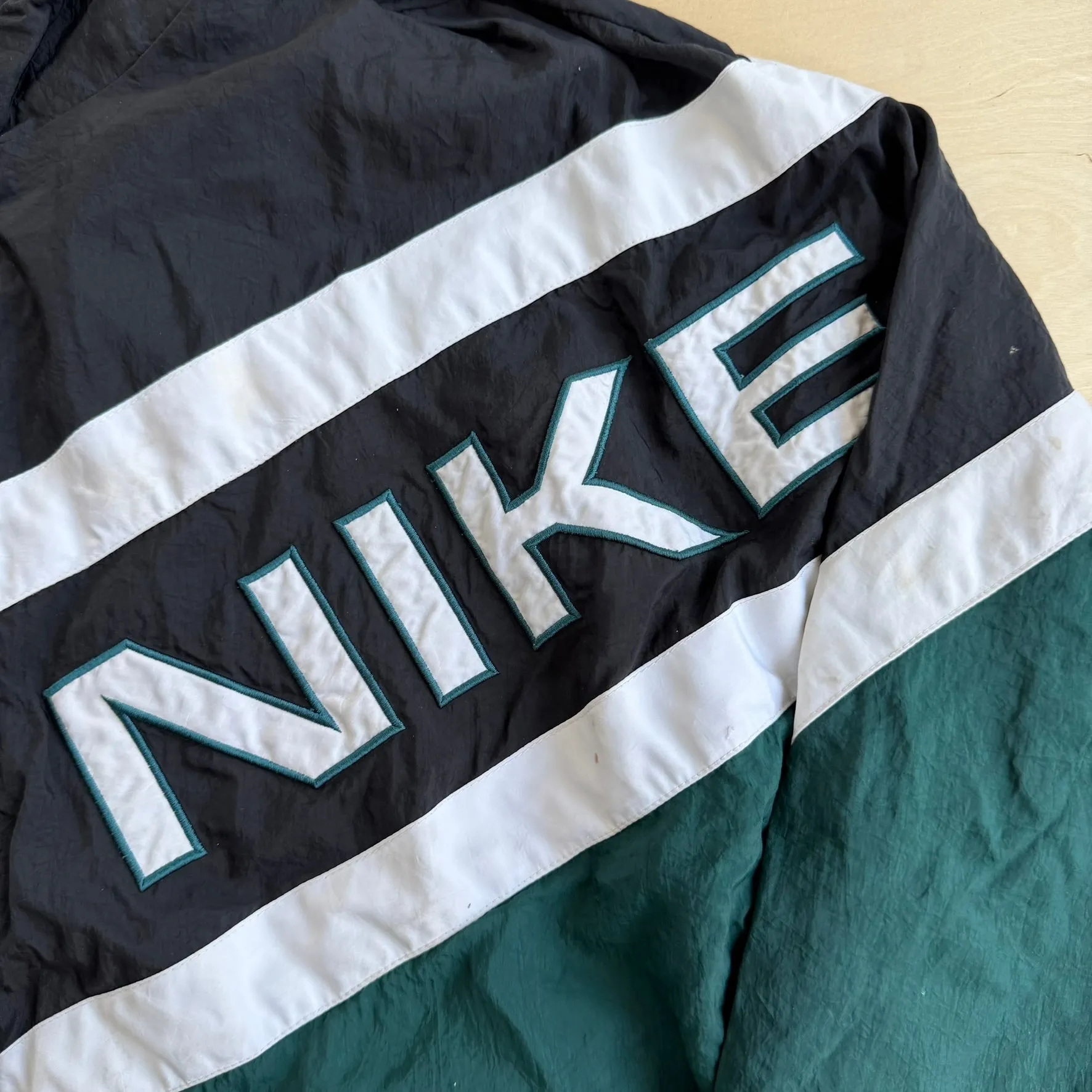 J- Vintage 90s Nike Embroidered Text Lightweight Zip Up Jacket - L sold by HG Vintage product image thumbnail 2