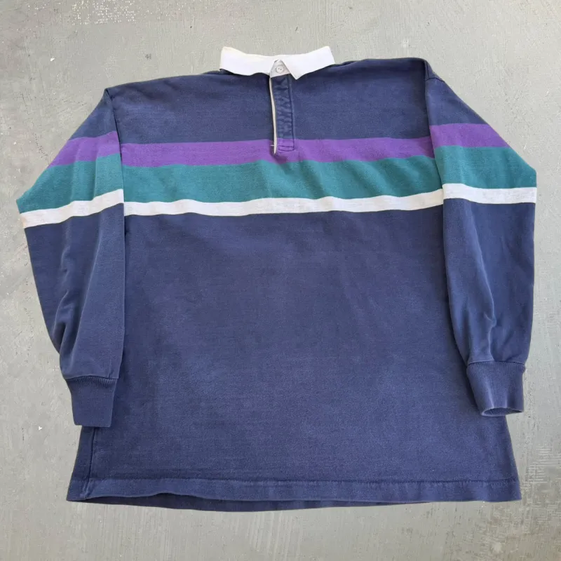 J- Vintage LL Bean Made In USA Long Sleeve Rugby Shirt - XL made by HG Vintage