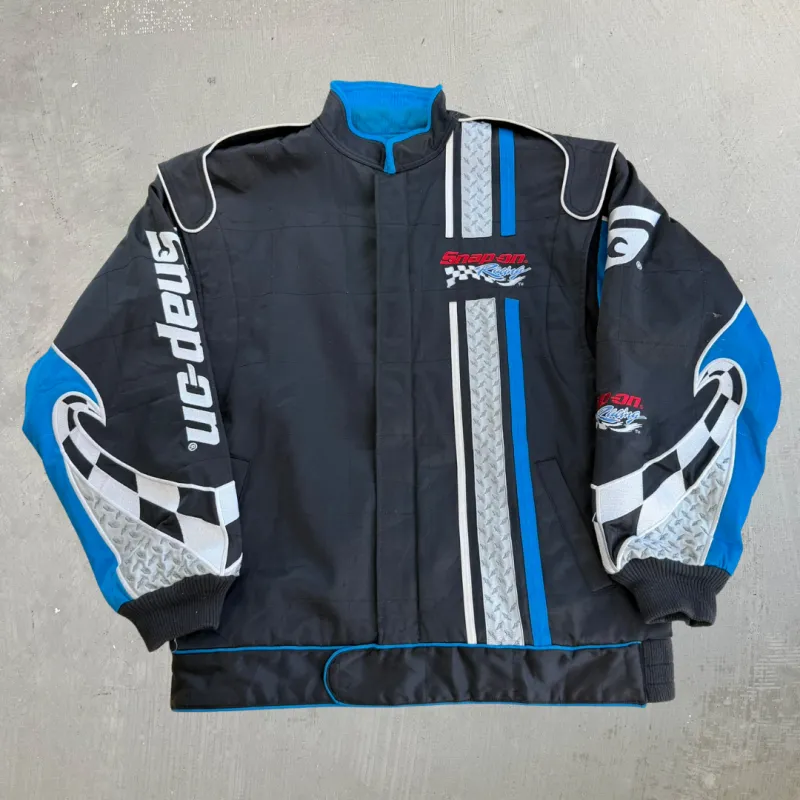 J- Vintage Choco Canada Snap On racing Zip Up Racing Jacket - XL made by Nascar