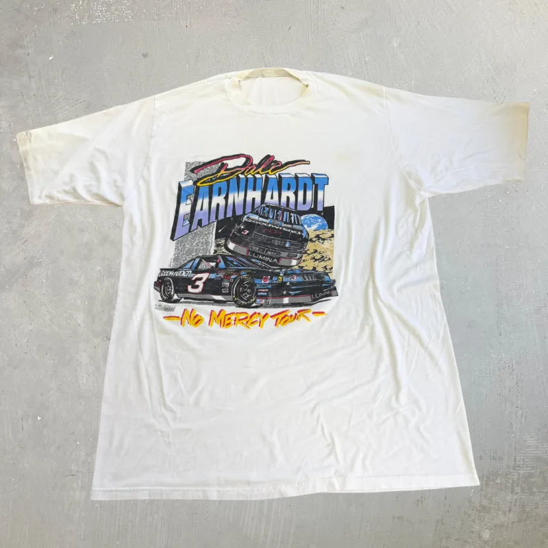 J- Vintage '94 Nascar Dale Earnhardt No Mercy Tour Graphic Single Stitch Tee - 3XL made by Nascar