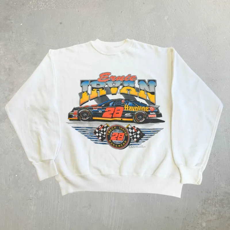 J- Vintage '94 Nascar Ernie Irvan Halvoline Car Graphic Crewneck - L made by Nascar