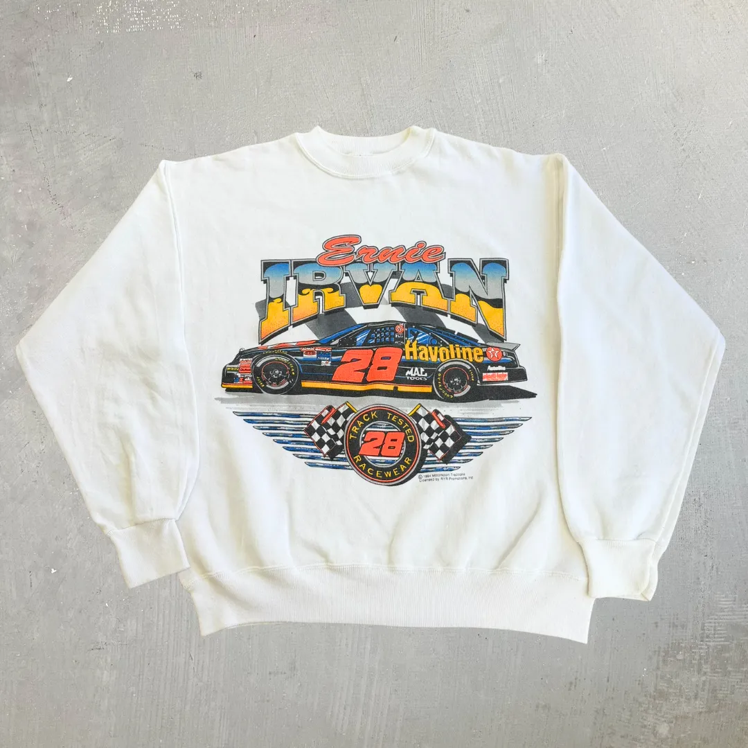 J- Vintage '94 Nascar Ernie Irvan Halvoline Car Graphic Crewneck - L sold by HG Vintage