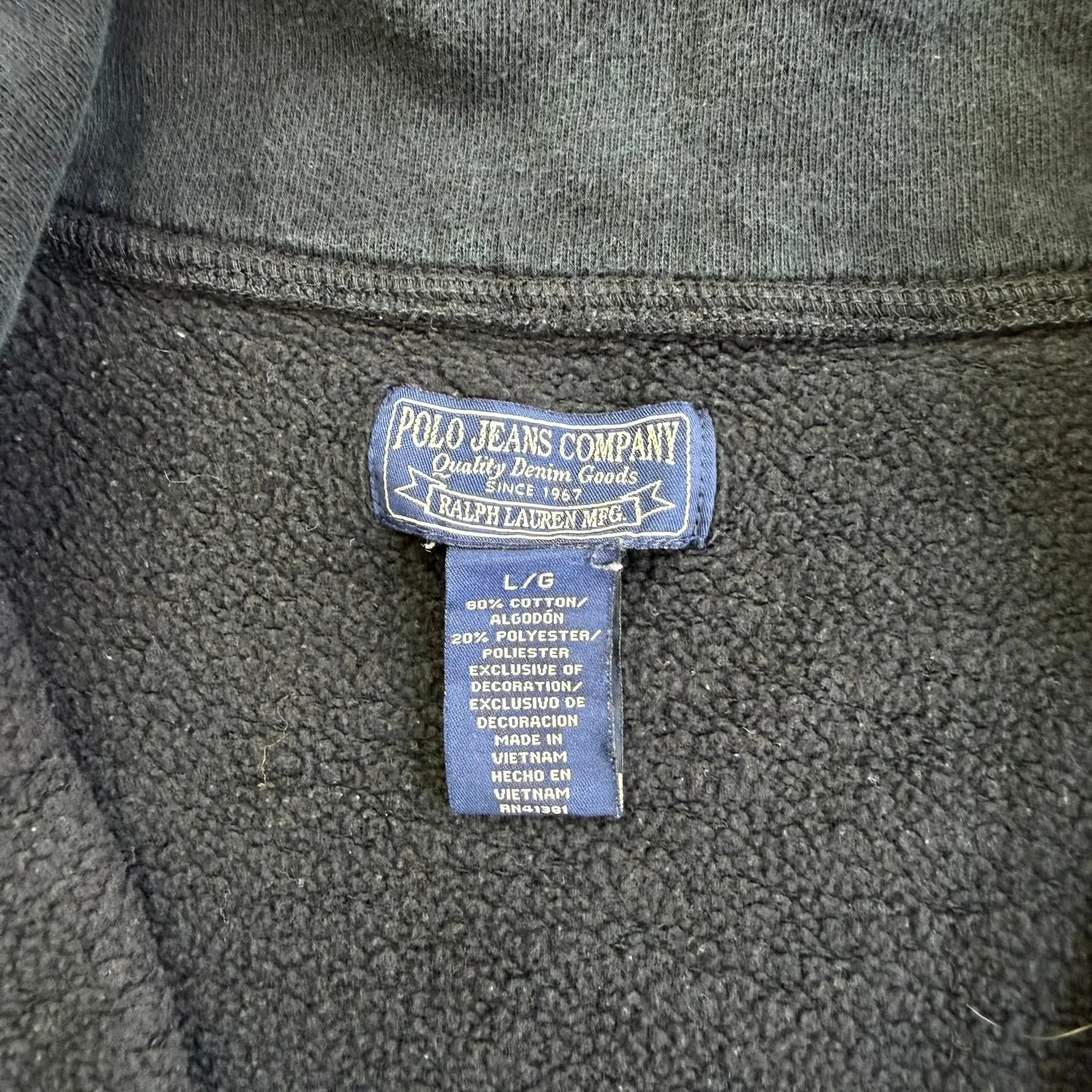 J- Vintage Polo RL Jeans Company Zip Up Sweatshirt Track Jacket - L sold by HG Vintage product image thumbnail 5