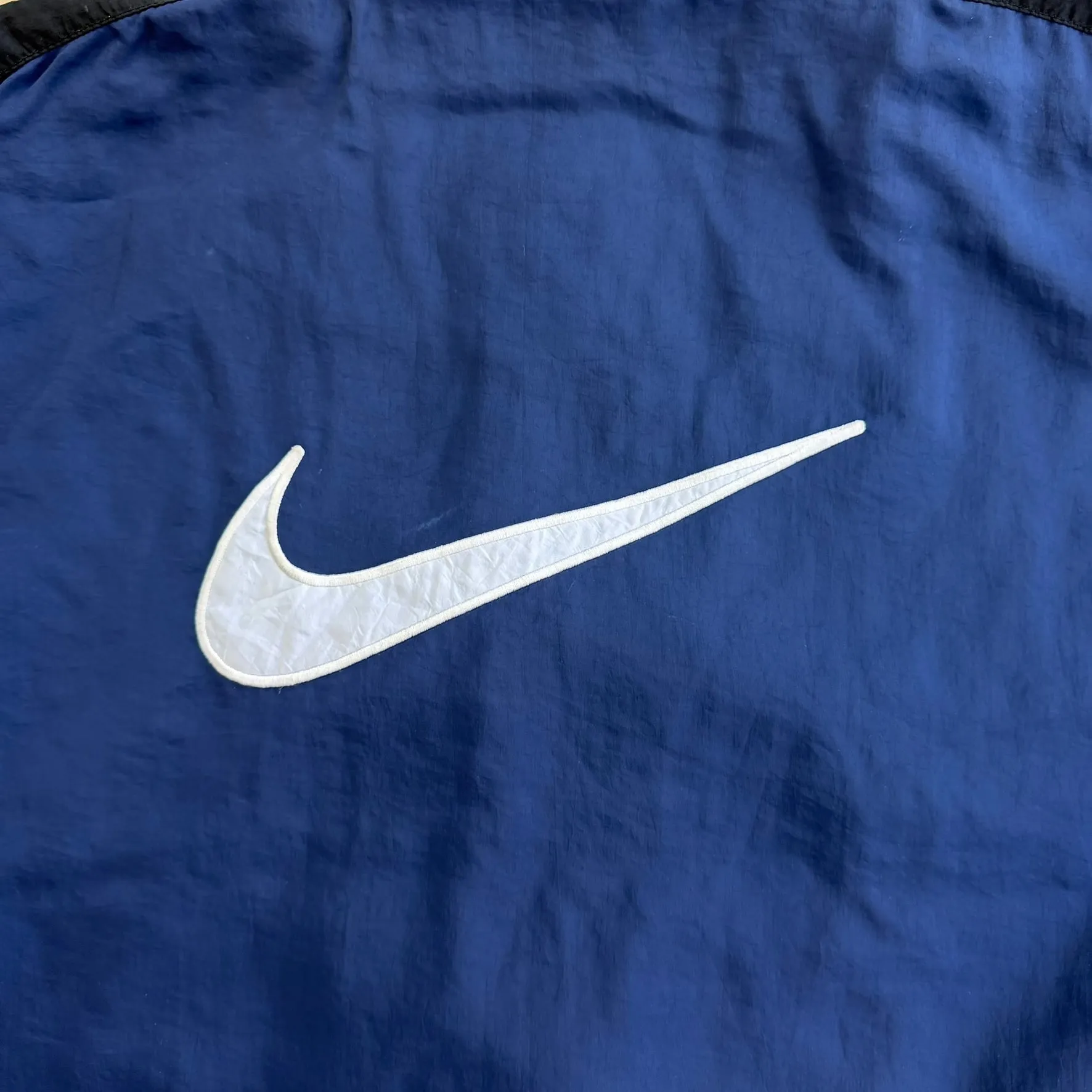 J- Vintage 90s Nike Embroidered Swoosh Lightweight Zip Up Navy Jacket - L sold by HG Vintage product image thumbnail 5