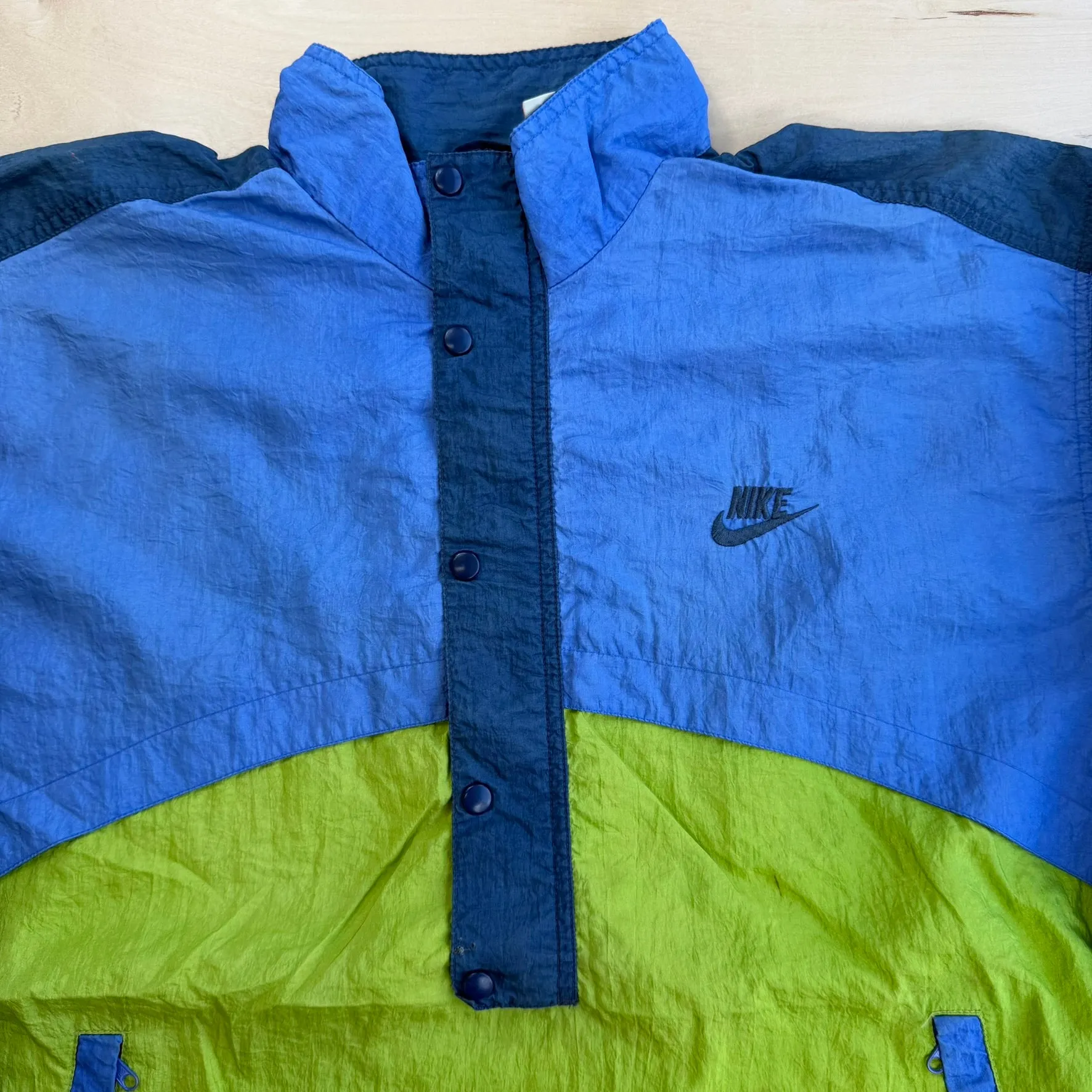 J- Vintage 90s Nike Embroidered Logo Anorak Pullover Lightweight Jacket - M sold by HG Vintage product image thumbnail 2