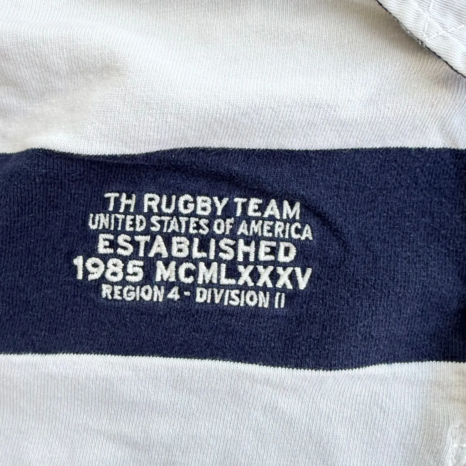 J- Vintage Tommy Hilfiger Embroidered Crest & Text Long Sleeve Rugby Shirt - L sold by HG Vintage product image thumbnail 3