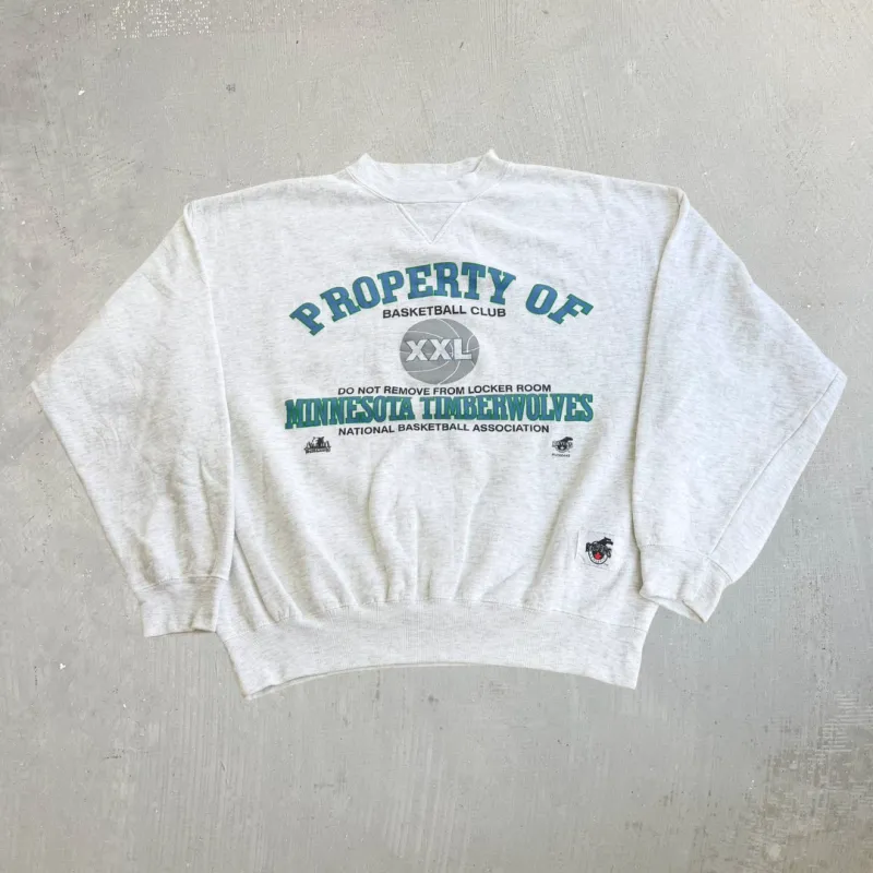 J- Vintage Minnesota Timberwolves NBA Locker Room Graphic Crewneck - XL made by HG Vintage