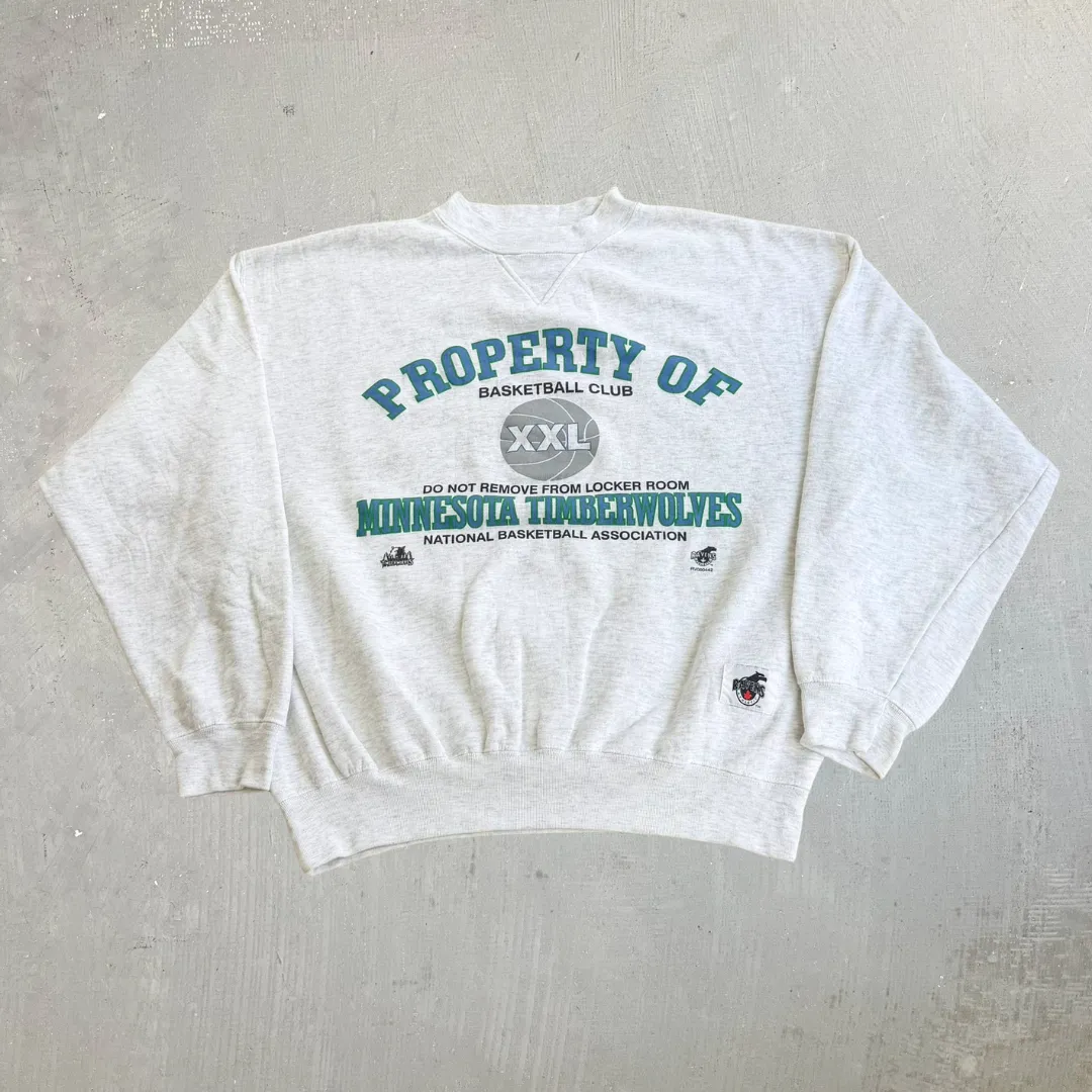 J- Vintage Minnesota Timberwolves NBA Locker Room Graphic Crewneck - XL sold by HG Vintage