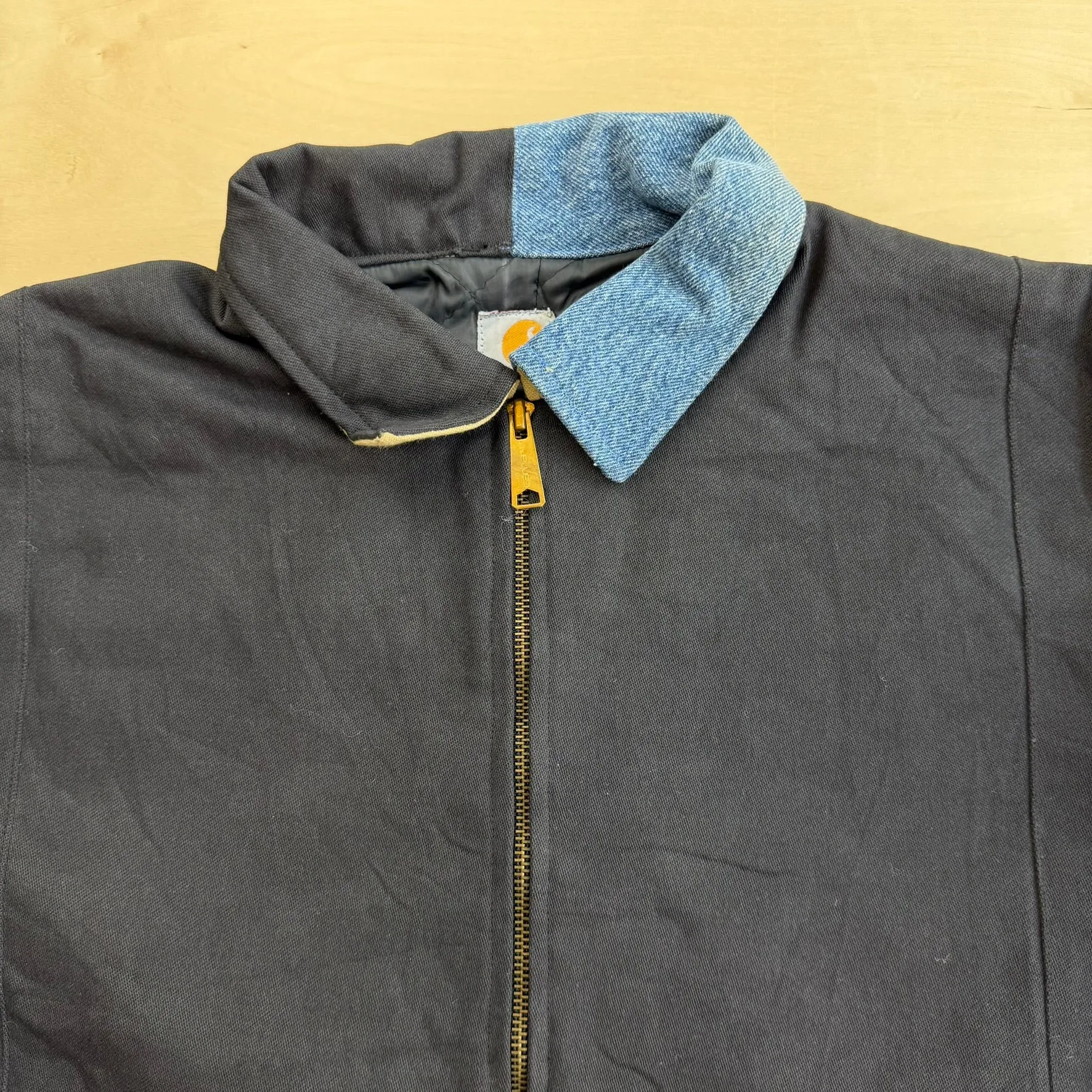 J- Carhartt Reworked Black/Brown/Grey Collared Jacket - L sold by HG Vintage product image thumbnail 3