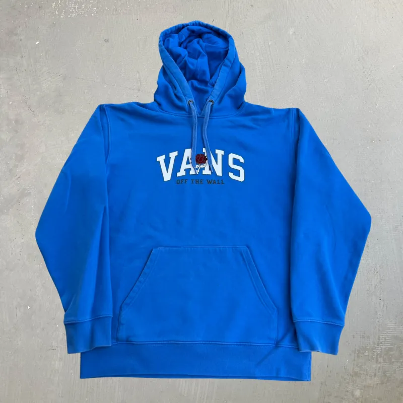 J- Vans Of The Wall Rose Graphic & Text Hoodie - M made by HG Vintage