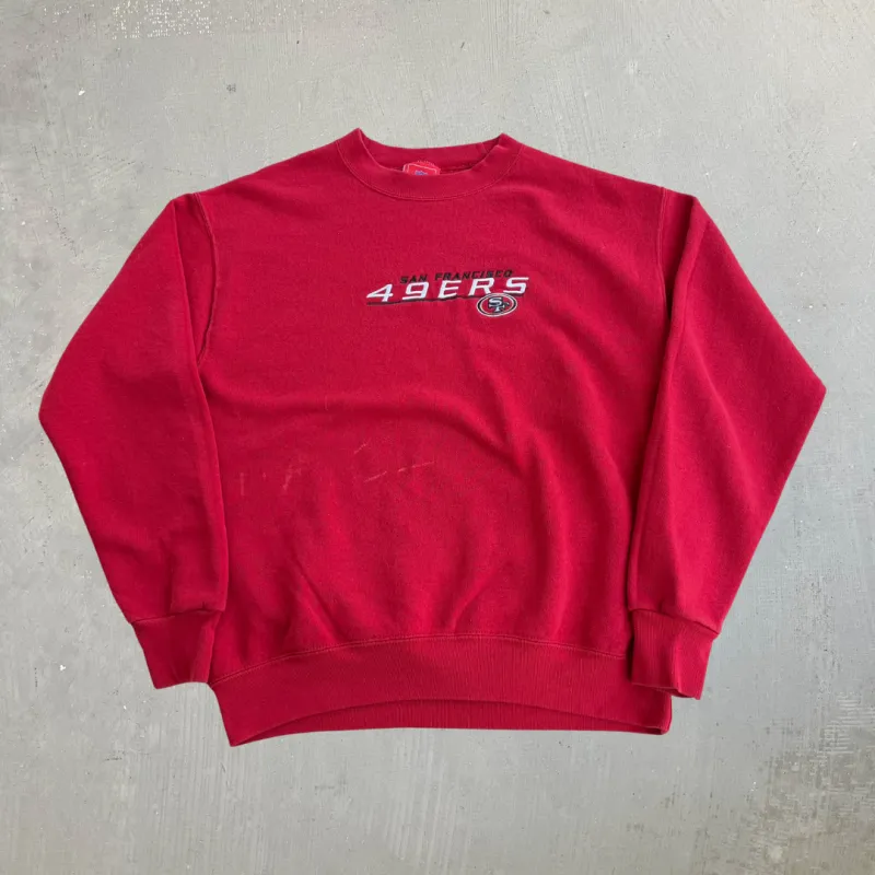 J- Vintage San Francisco 49ers NFL Embroidered Logo Crewneck - M made by HG Vintage