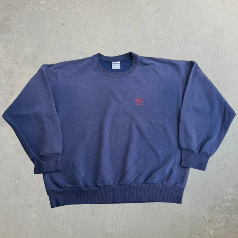 J- Vintage 90s Adidas Embroidered Logo Crewneck - L made by HG Vintage
