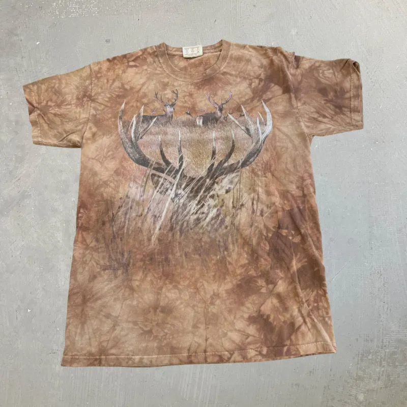 J- Vintage '04 The Mountain Deers Graphic Orange Acid Wash Tee - L made by HG Vintage