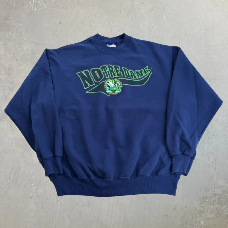 J- Vintage University Of Notre Dame Fighting Irish Graphic Crewneck - XL made by HG Vintage