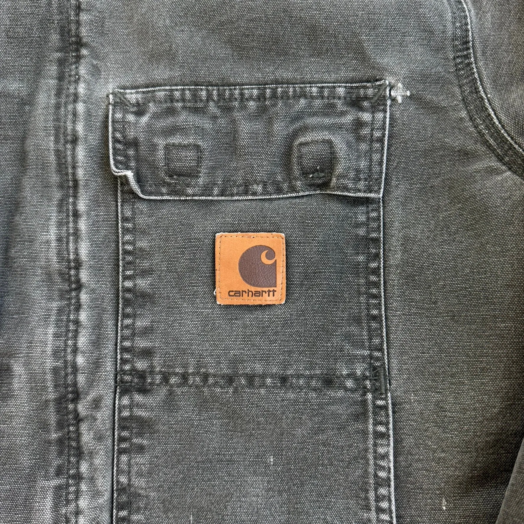 J- Vintage Carhartt Zip Up Collared Olive Green Workwear Jacket - XL sold by HG Vintage product image thumbnail 3
