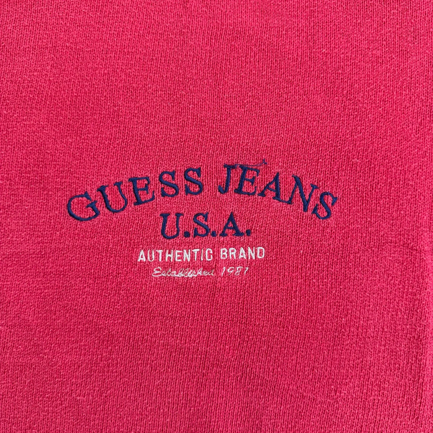 J- Vintage Guess Jeans USA Embroidered Text Knit Sweater - XL sold by HG Vintage product image thumbnail 2