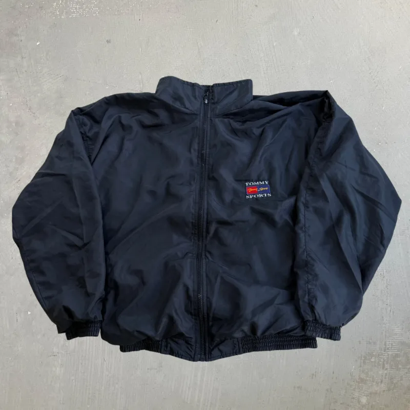 J- Vintage Tommy Hilfiger Tommy Sports Embroidered Logo Lightweight Zip Up Jacket - M made by HG Vintage