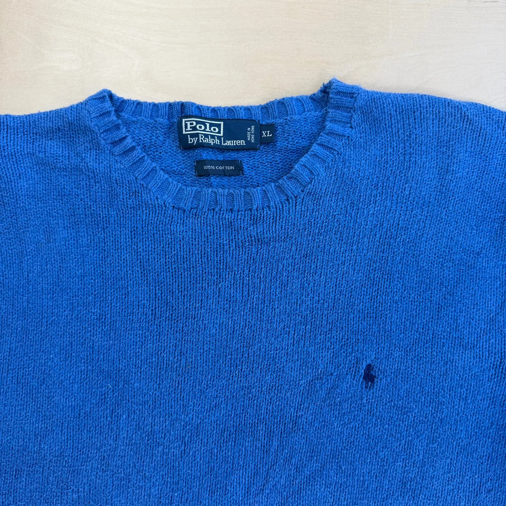 J- Vintage Polo RL Embroidered Logo Blue Knit Sweater - XL sold by HG Vintage product image thumbnail 2