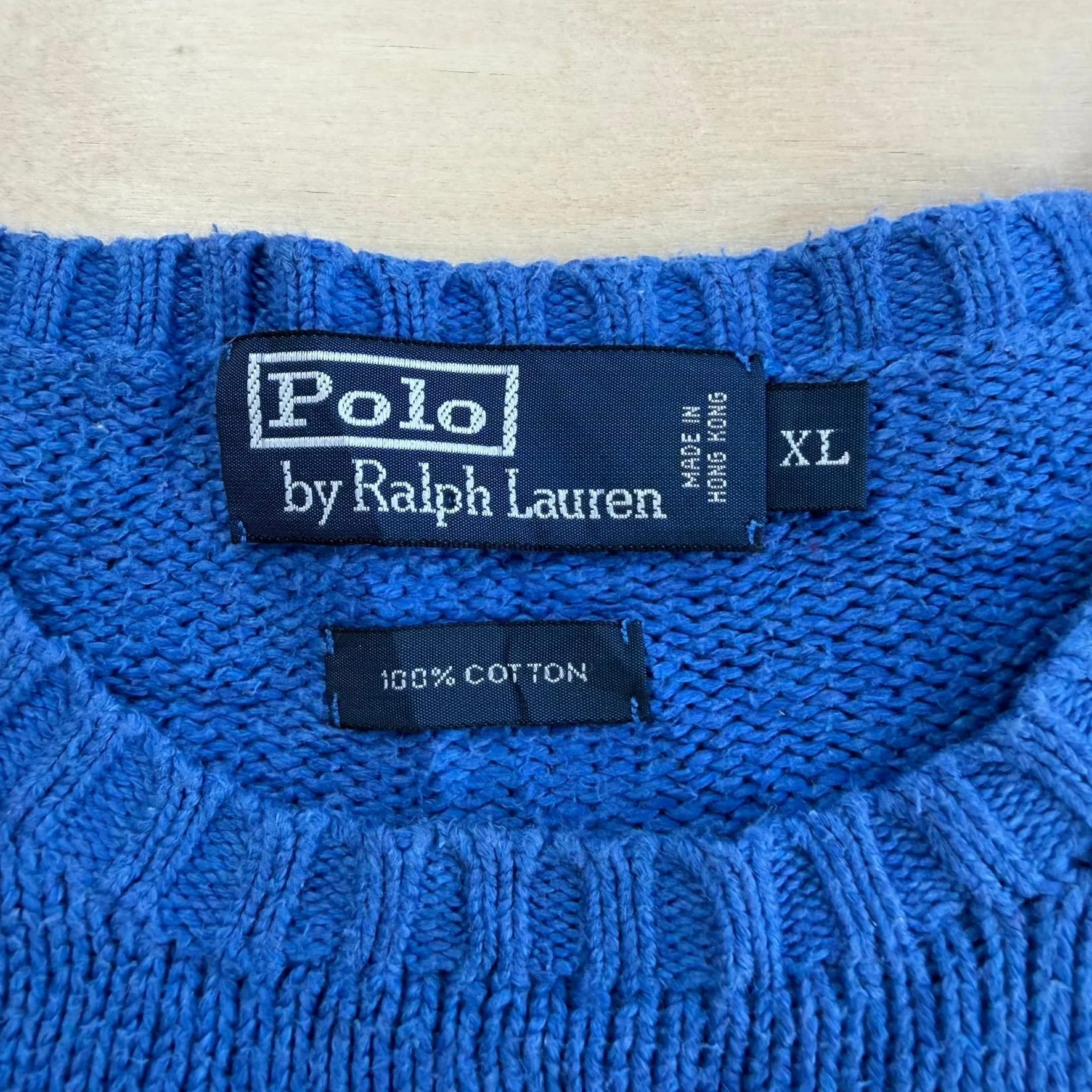 J- Vintage Polo RL Embroidered Logo Blue Knit Sweater - XL sold by HG Vintage product image thumbnail 4