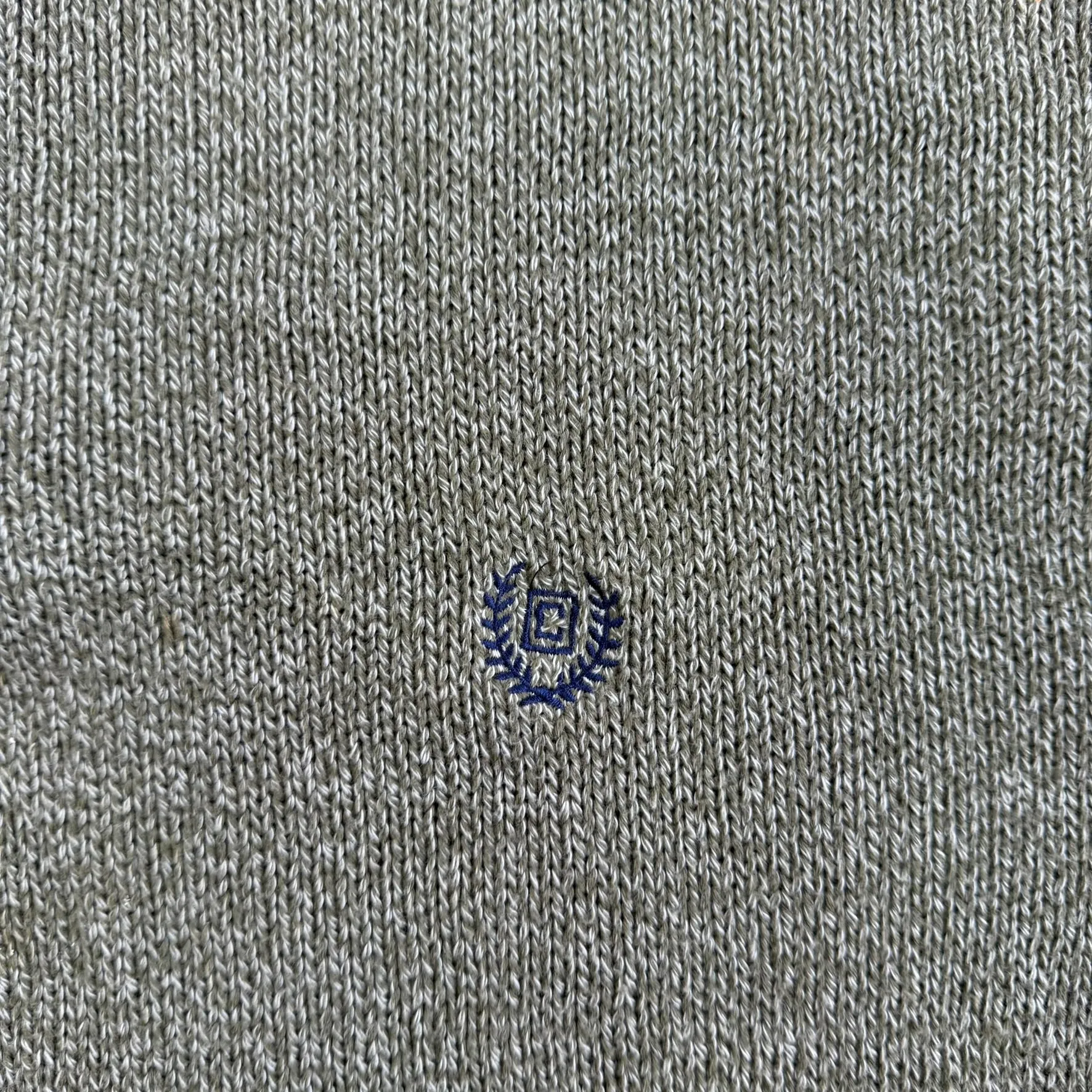 J- Vintage Chaps RL Embroidered Logo Olive Green Henley Knit Sweater - L sold by HG Vintage product image thumbnail 3