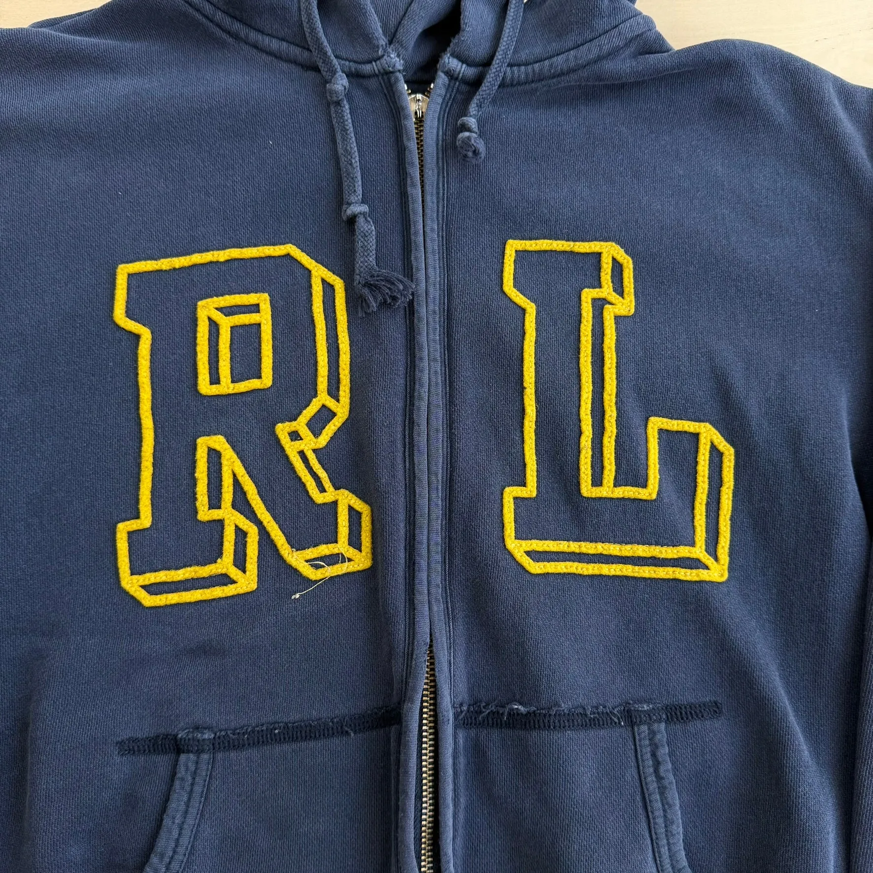J- Vintage Polo Jeans RL Embroidered Logo Zip Up Hoodie - M sold by HG Vintage product image thumbnail 2