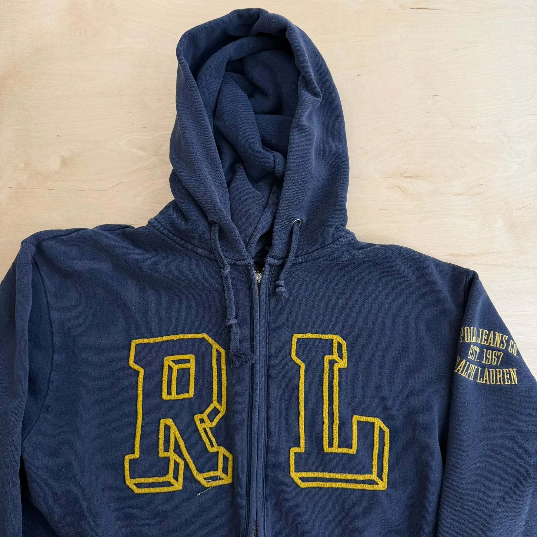J- Vintage Polo Jeans RL Embroidered Logo Zip Up Hoodie - M sold by HG Vintage product image thumbnail 3