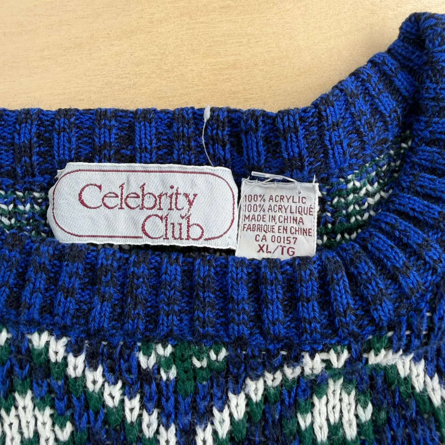 J- Vintage Celebrity Club Patterned Knit Sweater - XL sold by HG Vintage product image thumbnail 3