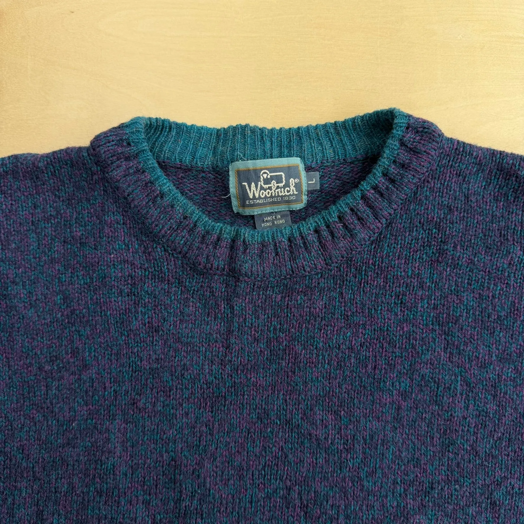 J- Vintage Woolrich Purple & Teal Knit Sweater - L sold by HG Vintage product image thumbnail 2