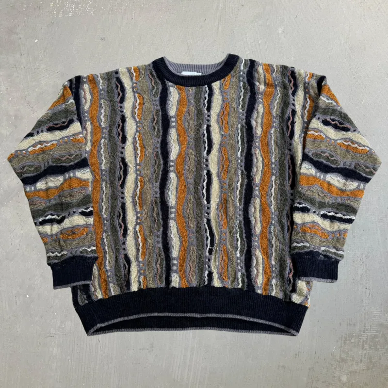 J- Vintage Pronto Uomo Patterned Knit Sweater - XL made by HG Vintage
