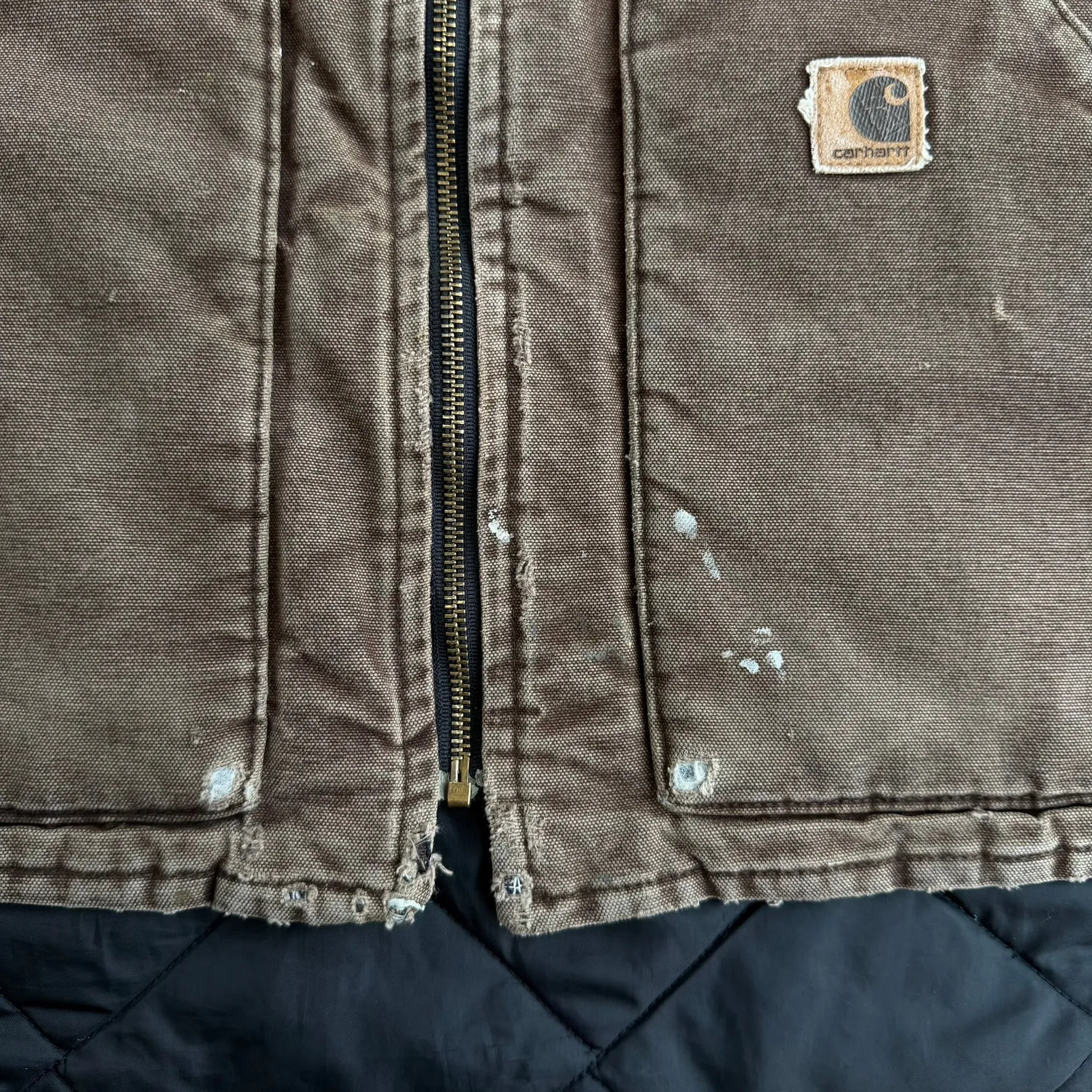 J- Vintage Carhartt Made In USA Chocolate Brown Work Vest - XL sold by HG Vintage product image thumbnail 5