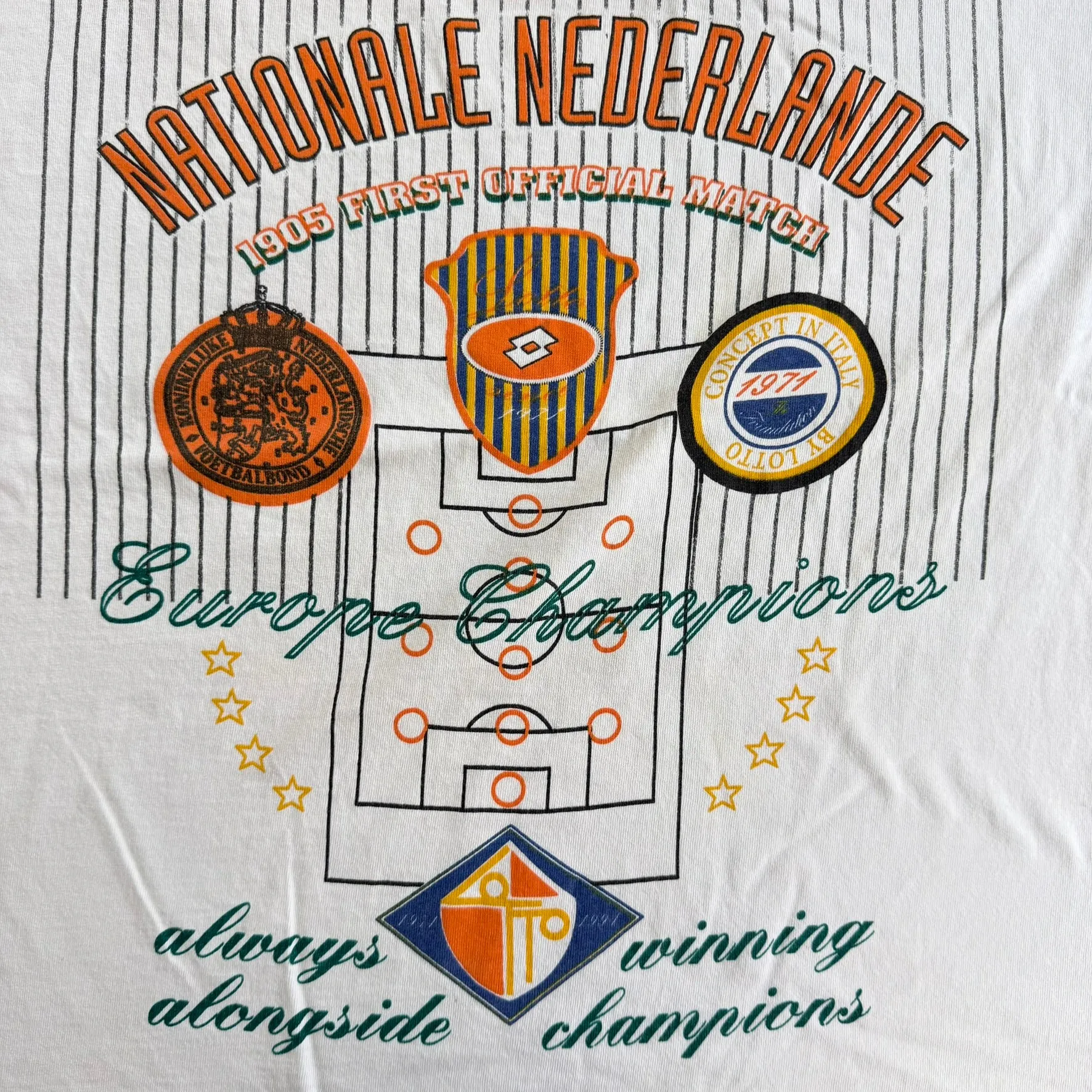 J- Vintage '91 Lotto Netherland National Soccer Team 1988 Europe Champions Graphic Made In USA Tee - L sold by HG Vintage product image thumbnail 2