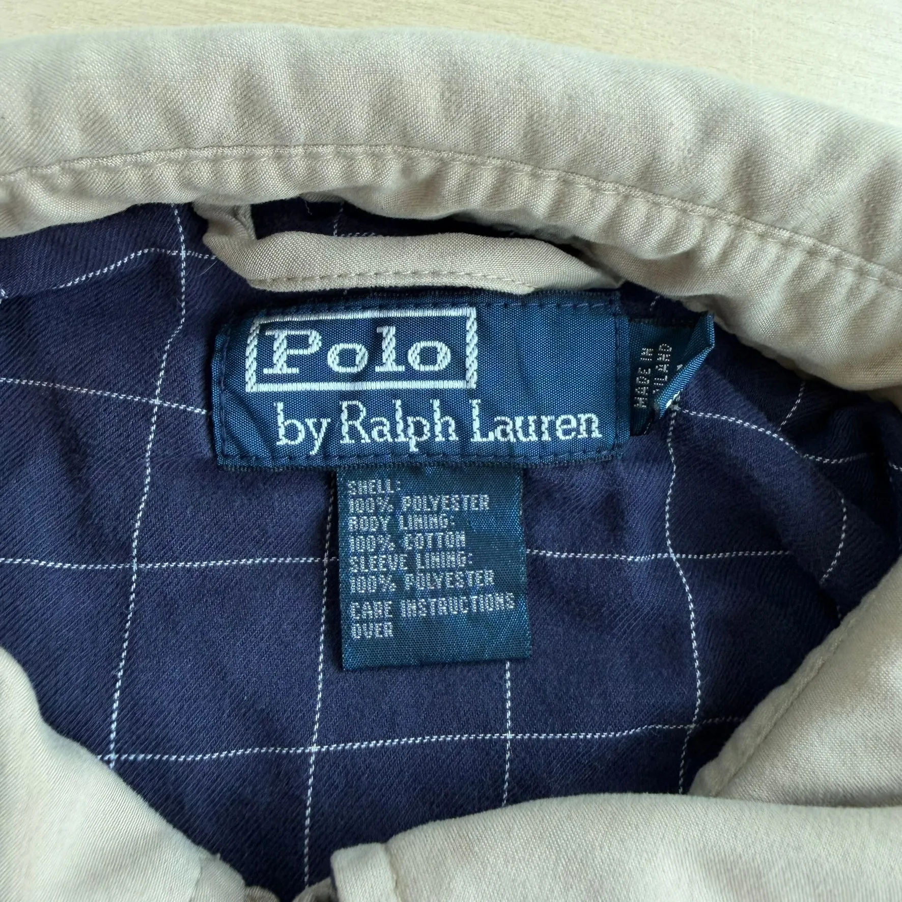 J- Vintage Polo RL Embroidered Logo Beige Harrington Jacket - M sold by HG Vintage product image thumbnail 4