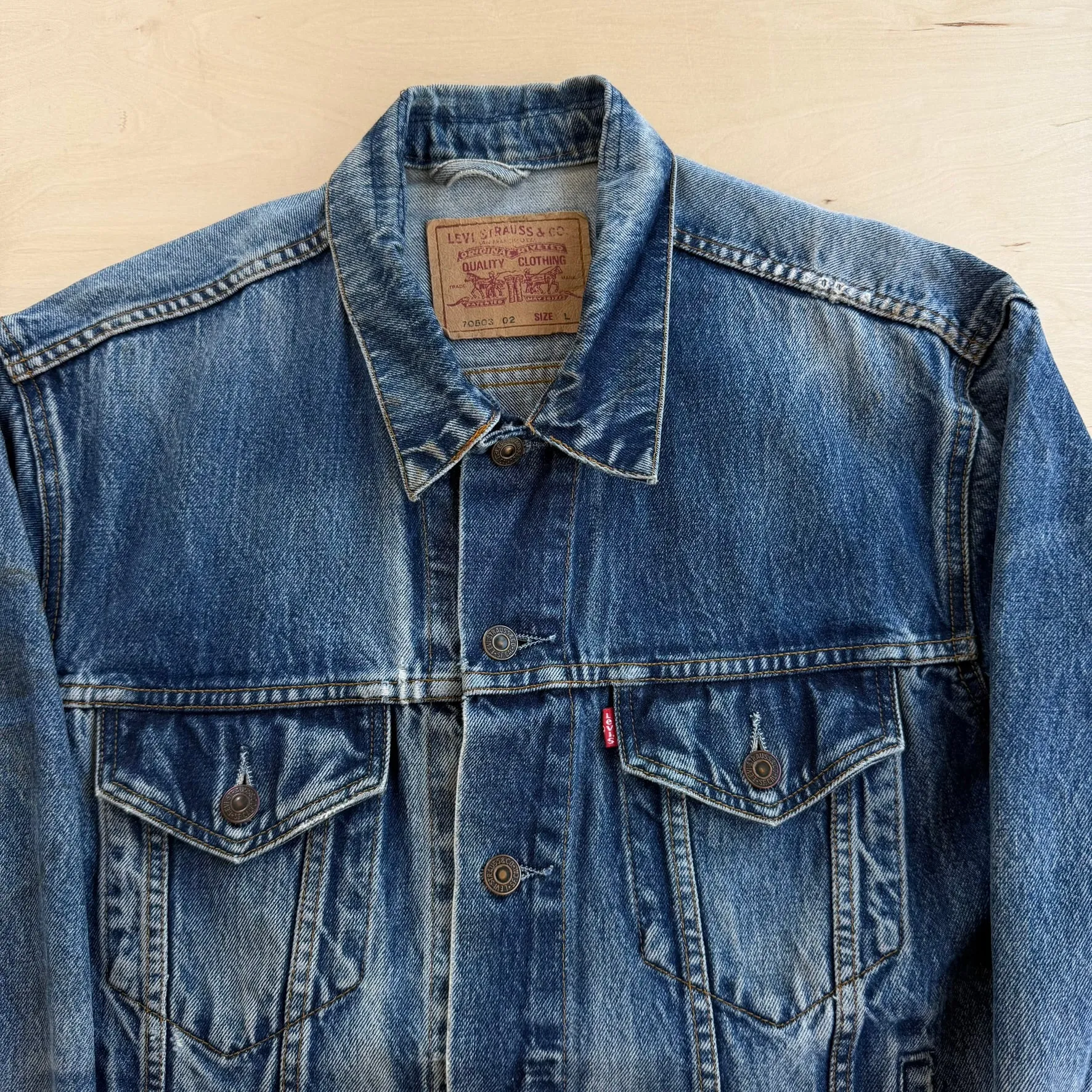 J- Vintage 90s Levi’s 70503 02 Trucker Denim Jacket - L sold by HG Vintage product image thumbnail 2
