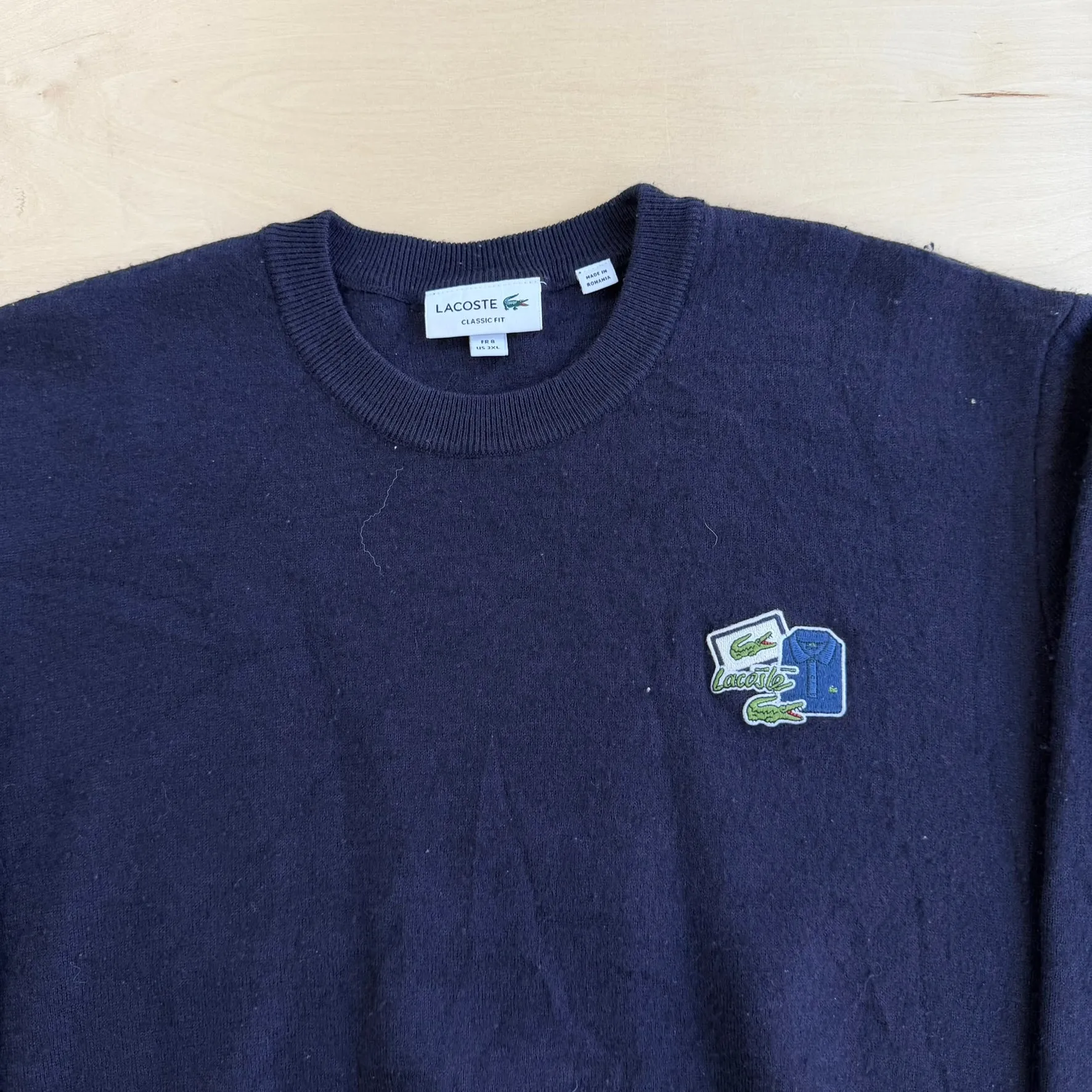 J- Vintage Lacoste Embroidered Logo Black Knit Sweater - 3XL sold by HG Vintage product image thumbnail 2