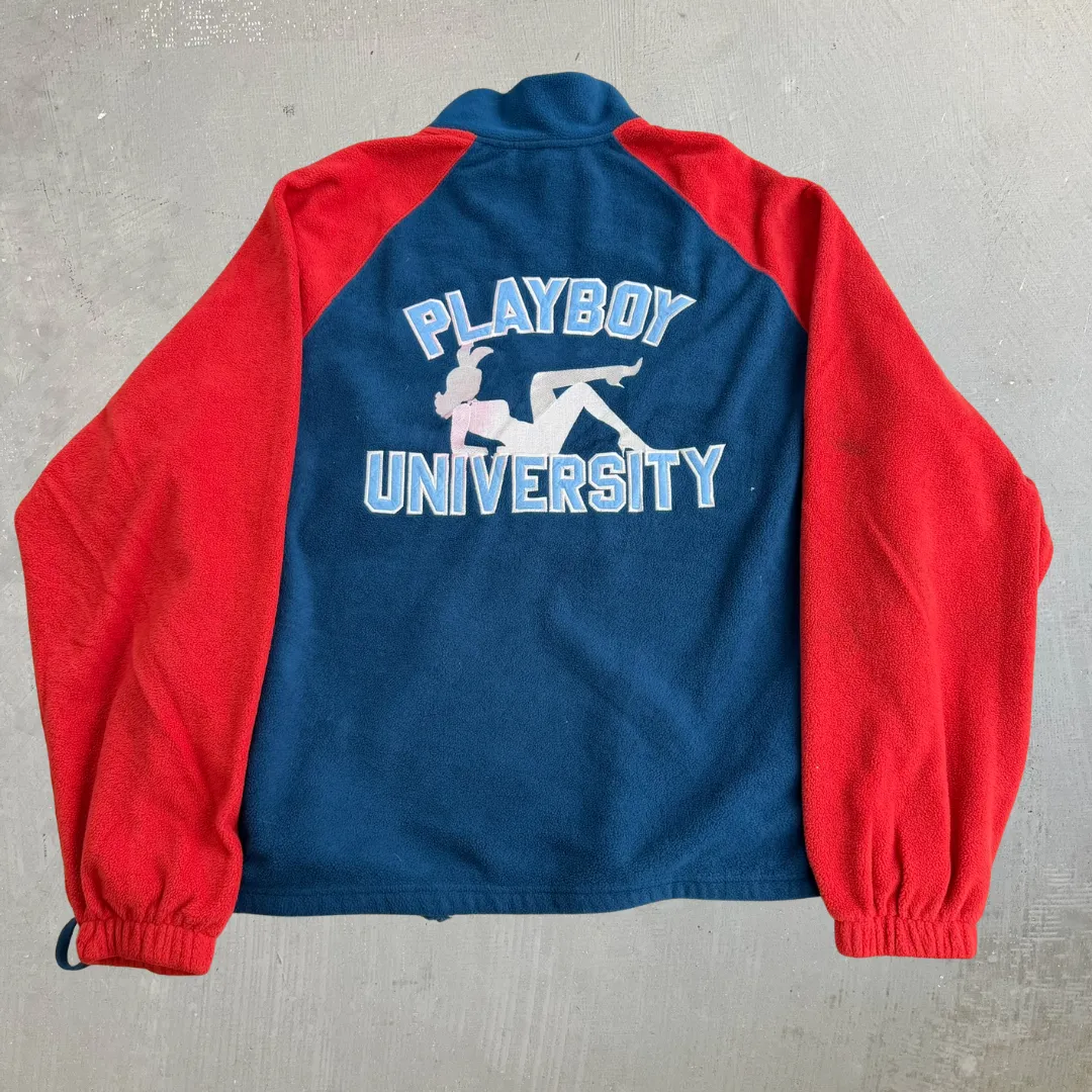 J- Vintage Playboy University Embroidered Logo Quarter Zip Polar Fleece - L sold by HG Vintage product image thumbnail 4