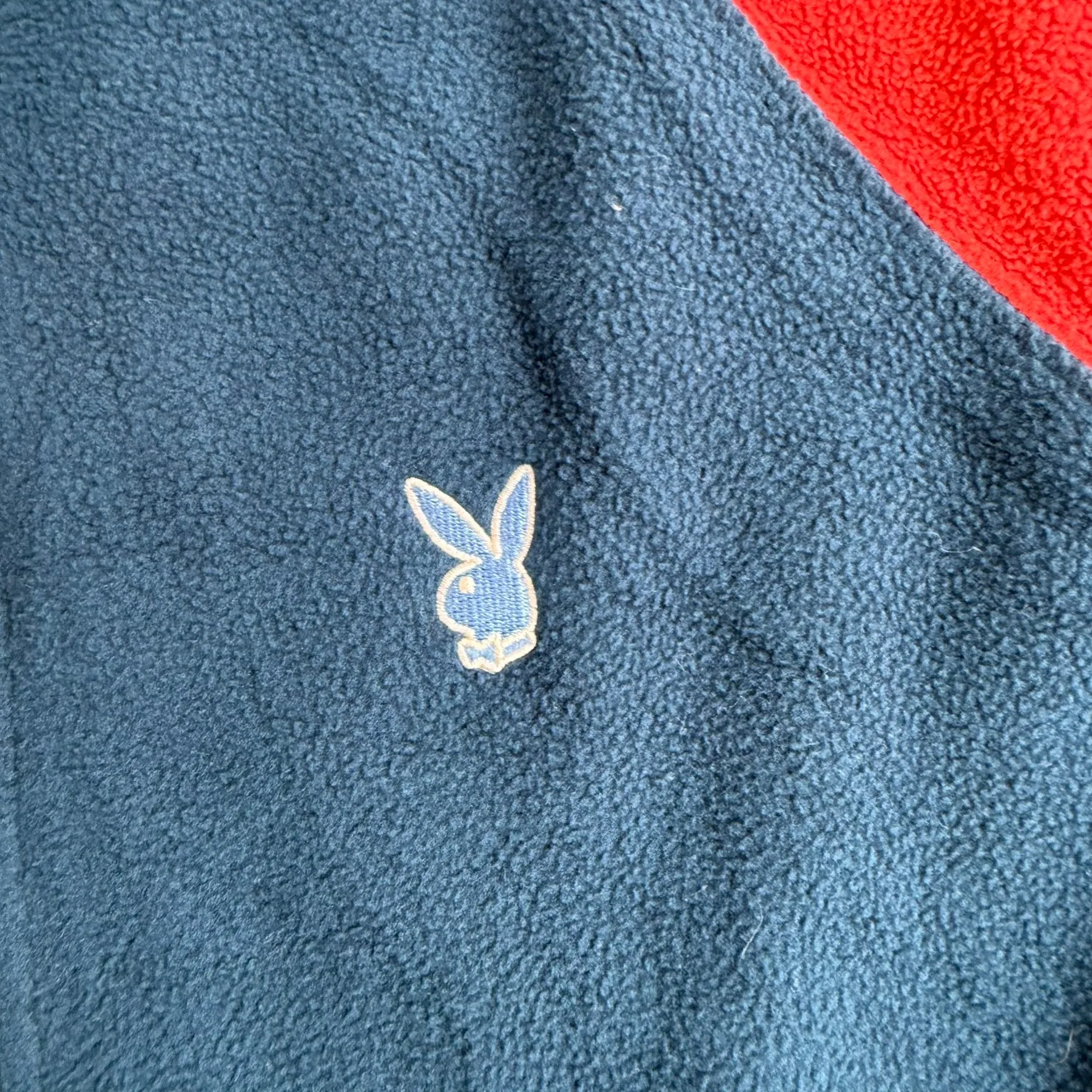 J- Vintage Playboy University Embroidered Logo Quarter Zip Polar Fleece - L sold by HG Vintage product image thumbnail 3