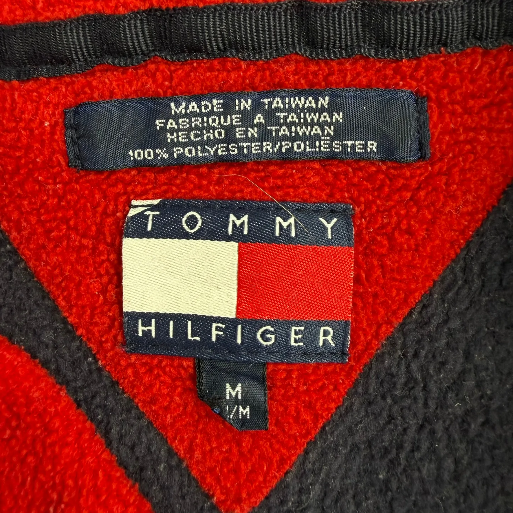 J- Vintage 90s Tommy Hilfiger Embroidered Logo Quarter Zip Polar Fleece - M sold by HG Vintage product image thumbnail 4