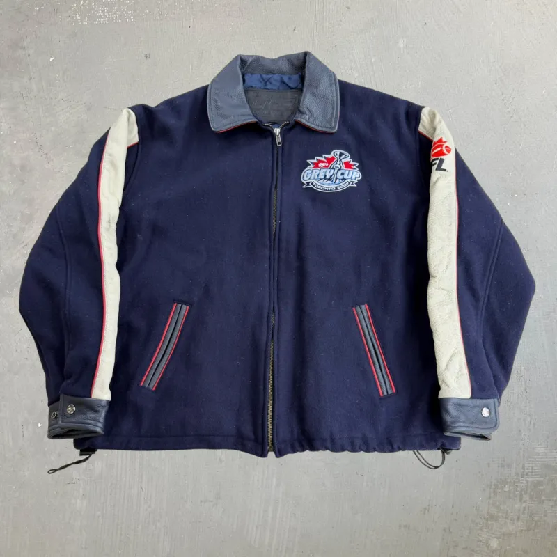 J- Vintage '07 CFL 95th Grey Cup Toronto Zip Up Varsity Jacket - XL made by HG Vintage