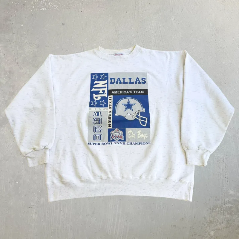 J- Vintage '93 Dallas Cowboys NFL Superbowl 27 Champions Graphic Made In USA Crewneck - XL made by HG Vintage