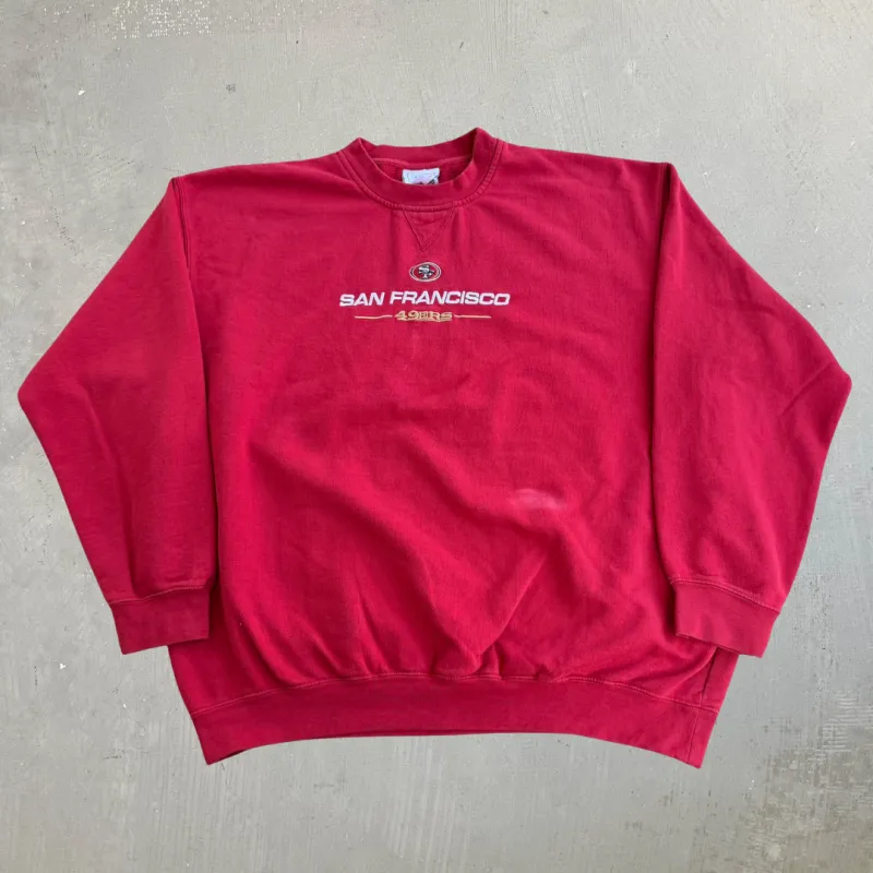 J- Vintage San Francisco 49ers NFL Embroidered Graphic & Logo Crewneck - XL made by HG Vintage