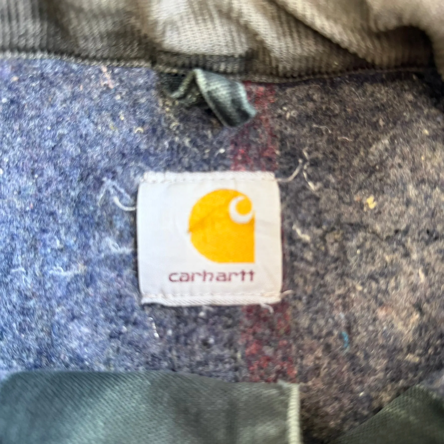J- Vintage Carhartt Blanket Lined Corduroy Collar Black Workwear Jacket - XL sold by HG Vintage product image thumbnail 3
