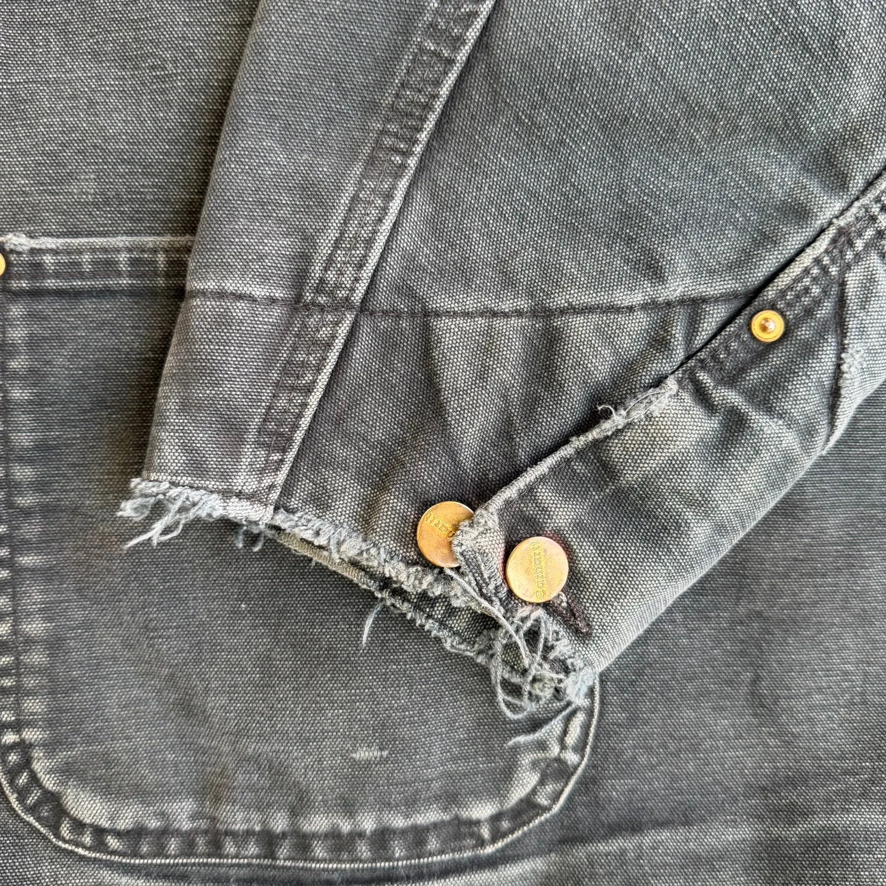 J- Vintage Carhartt Blanket Lined Corduroy Collar Black Workwear Jacket - XL sold by HG Vintage product image thumbnail 5