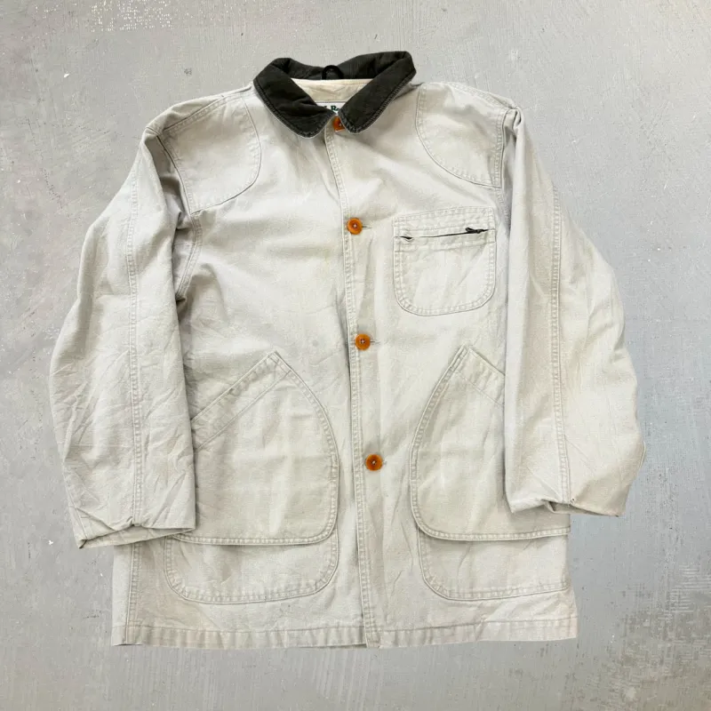 J- Vintage 90s LL Bean Deer Lining Canvas Chore Jacket - XL made by HG Vintage
