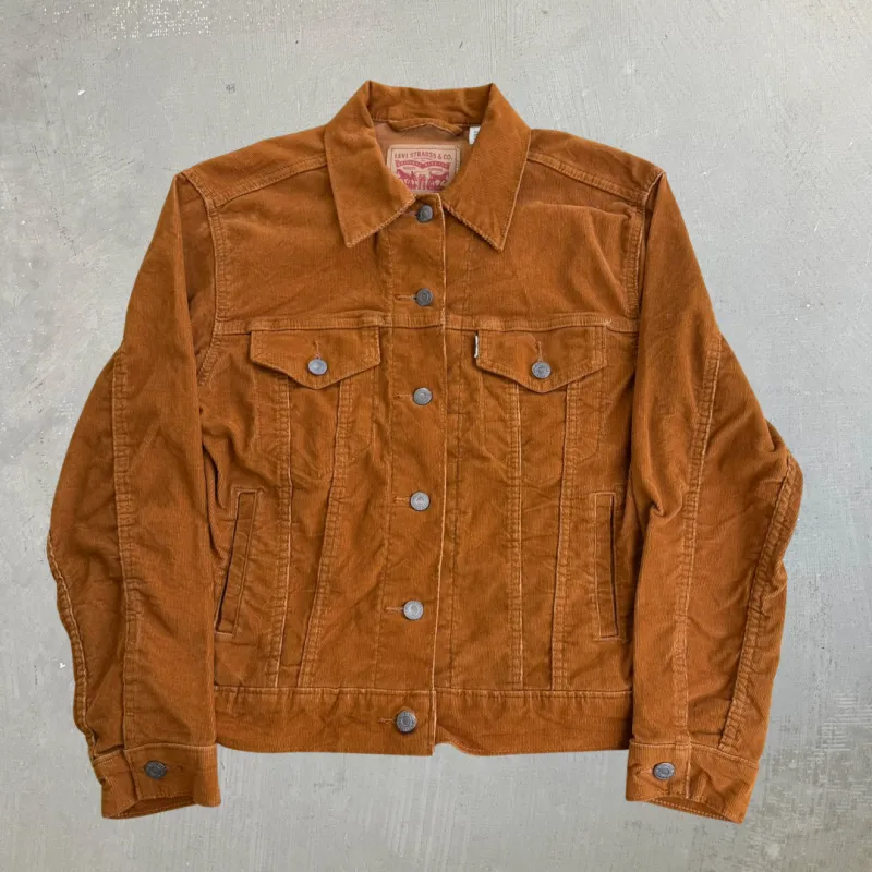 J- Vintage Levi's Burnt Orange Corduroy Jacket - S made by HG Vintage