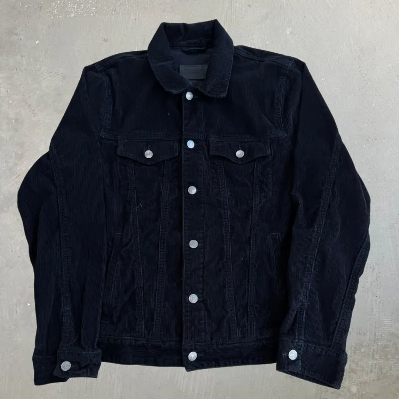J- Vintage Abercrombie & Fitch Black Corduroy Jacket - XL made by HG Vintage