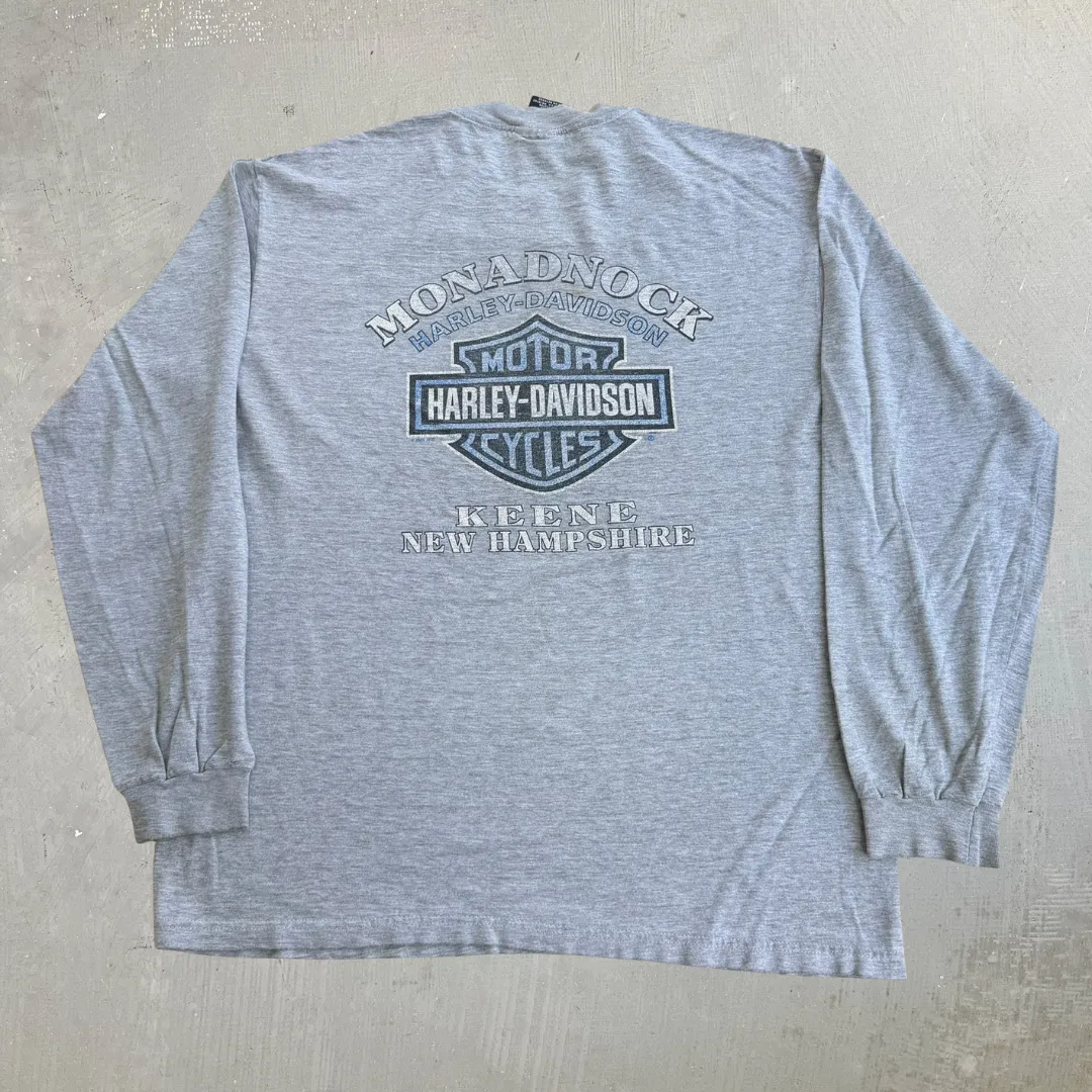 J- Vintage '01 Harley Davidson Keene New Hampshire Graphic Made In USA Long Sleeve Tee - L sold by HG Vintage product image thumbnail 3