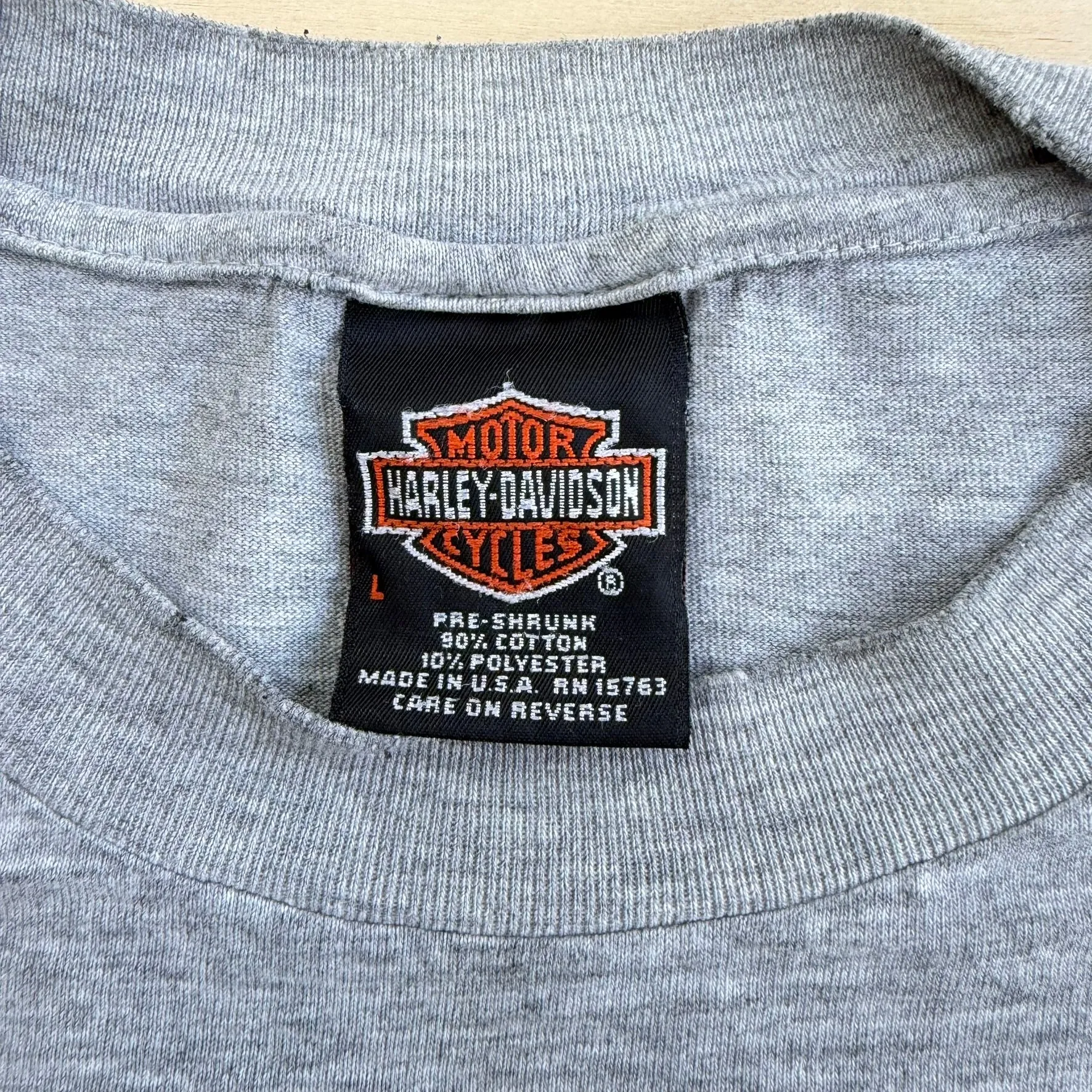 J- Vintage '01 Harley Davidson Keene New Hampshire Graphic Made In USA Long Sleeve Tee - L sold by HG Vintage product image thumbnail 5