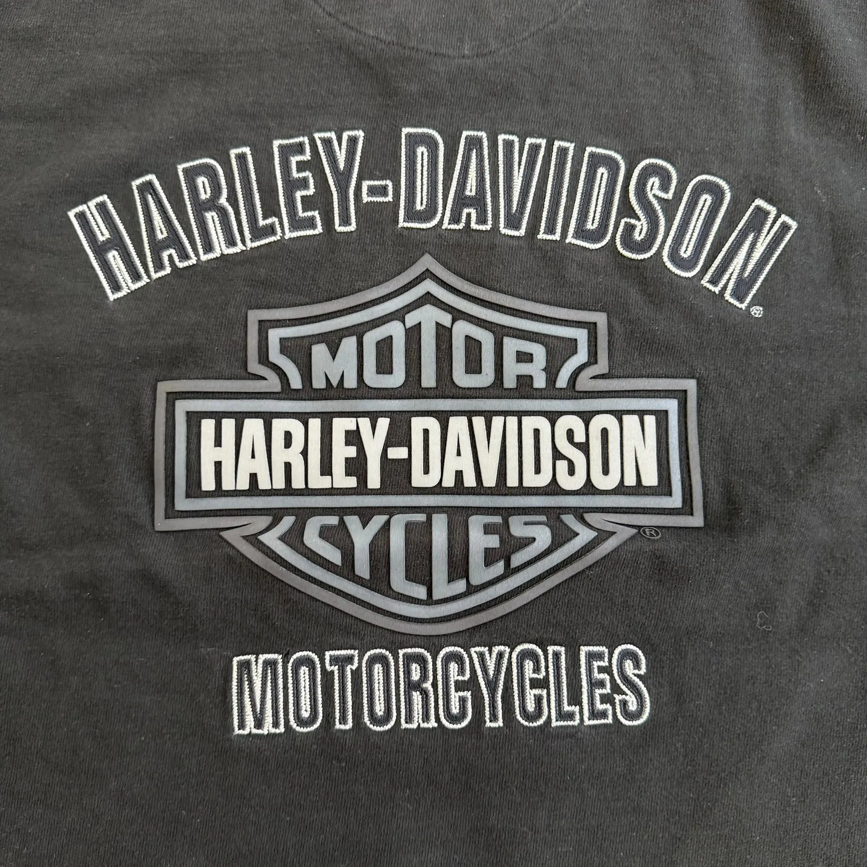 J- Vintage Harley Davidson Motorcycle Text Graphic Long Sleeve Tee - XL sold by HG Vintage product image thumbnail 4