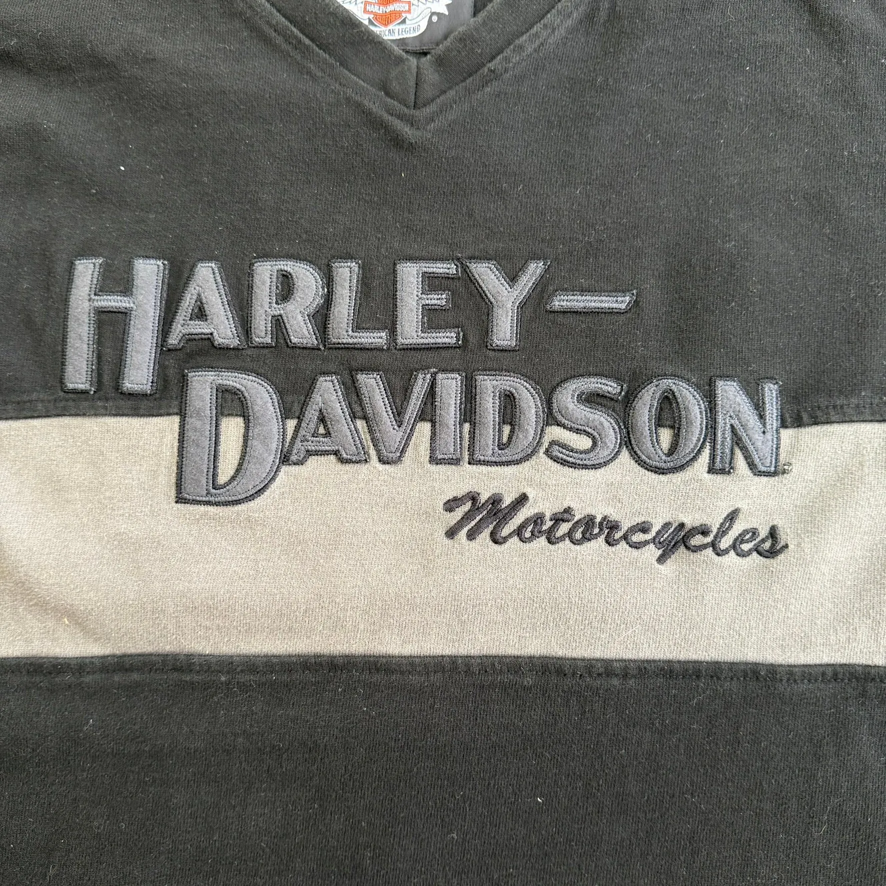 J- Vintage Harley Davidson Motorcycle Text Graphic Long Sleeve Tee - XL sold by HG Vintage product image thumbnail 2