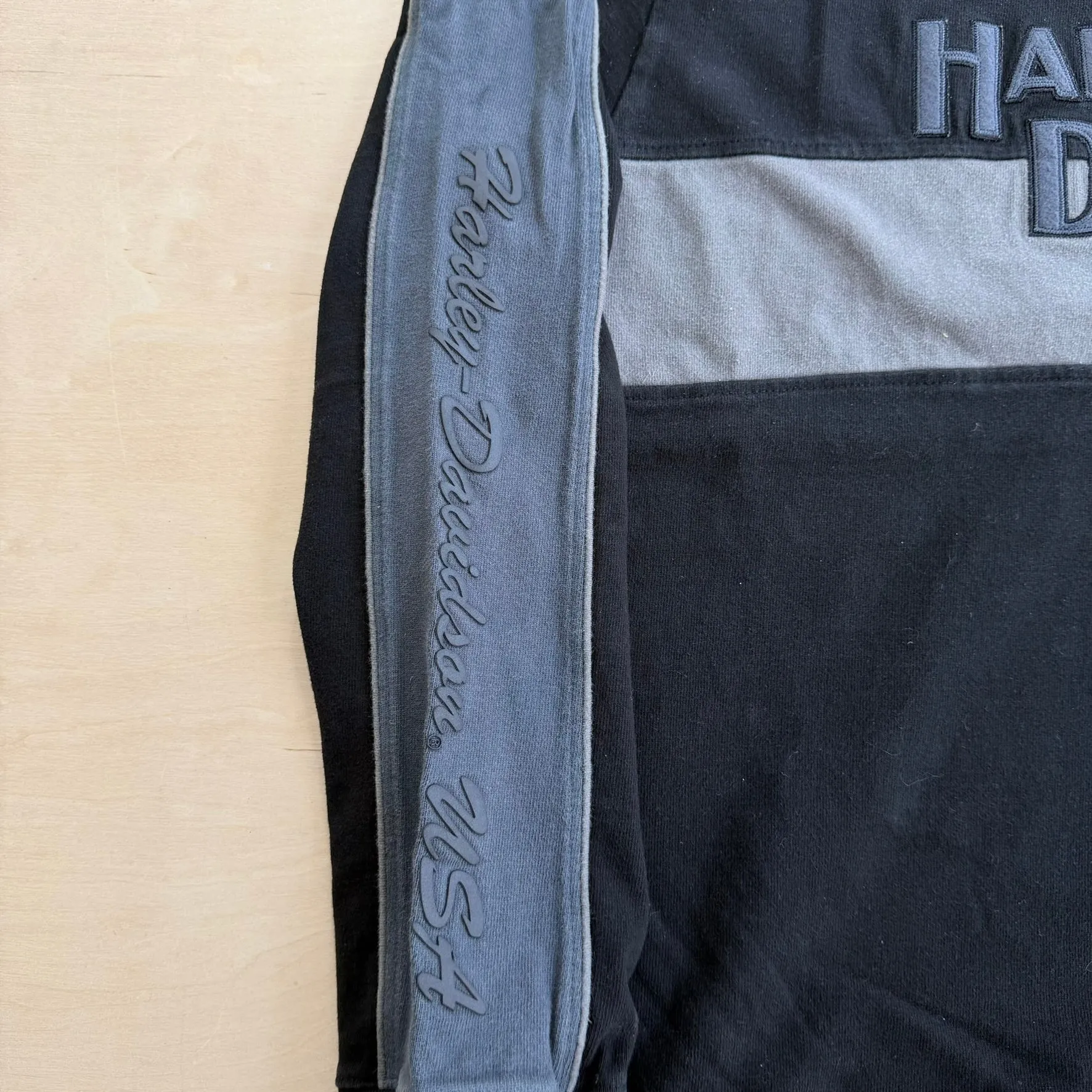 J- Vintage Harley Davidson Motorcycle Text Graphic Long Sleeve Tee - XL sold by HG Vintage product image thumbnail 5